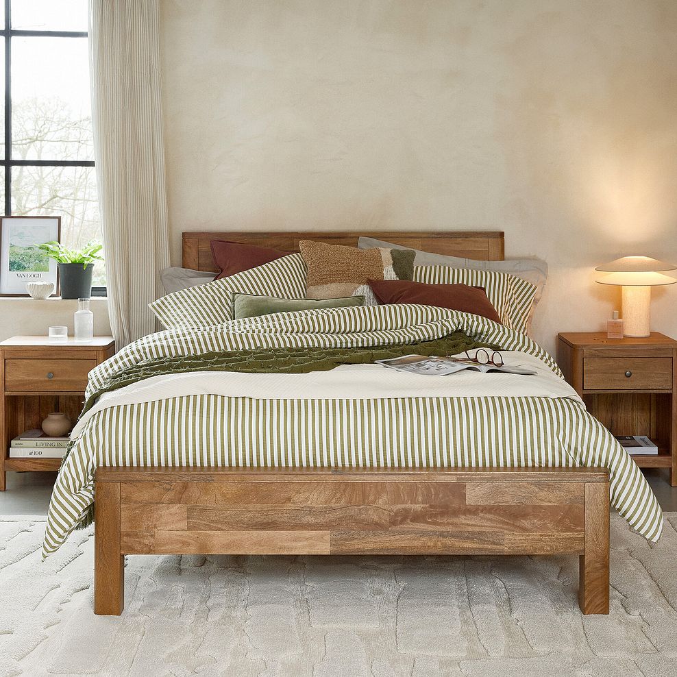 Noah Solid Mango Double Bed 2