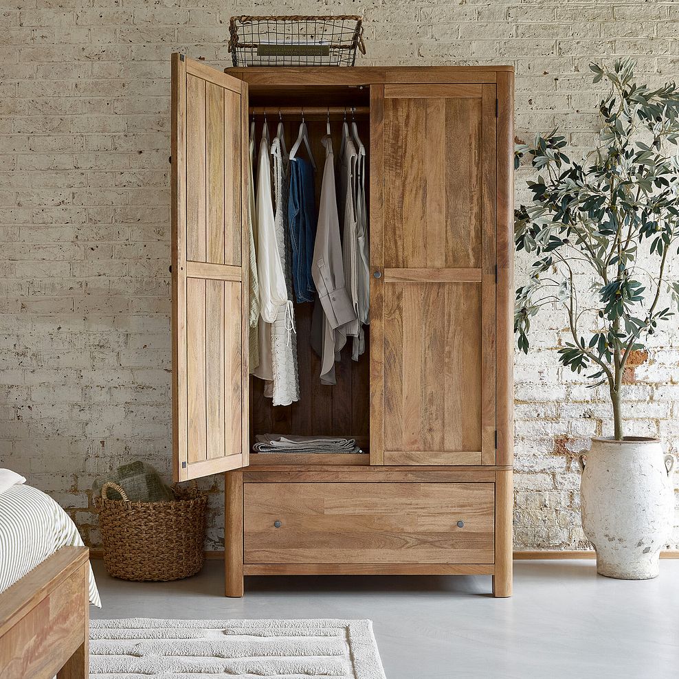 Noah Solid Mango Double Wardrobe 1