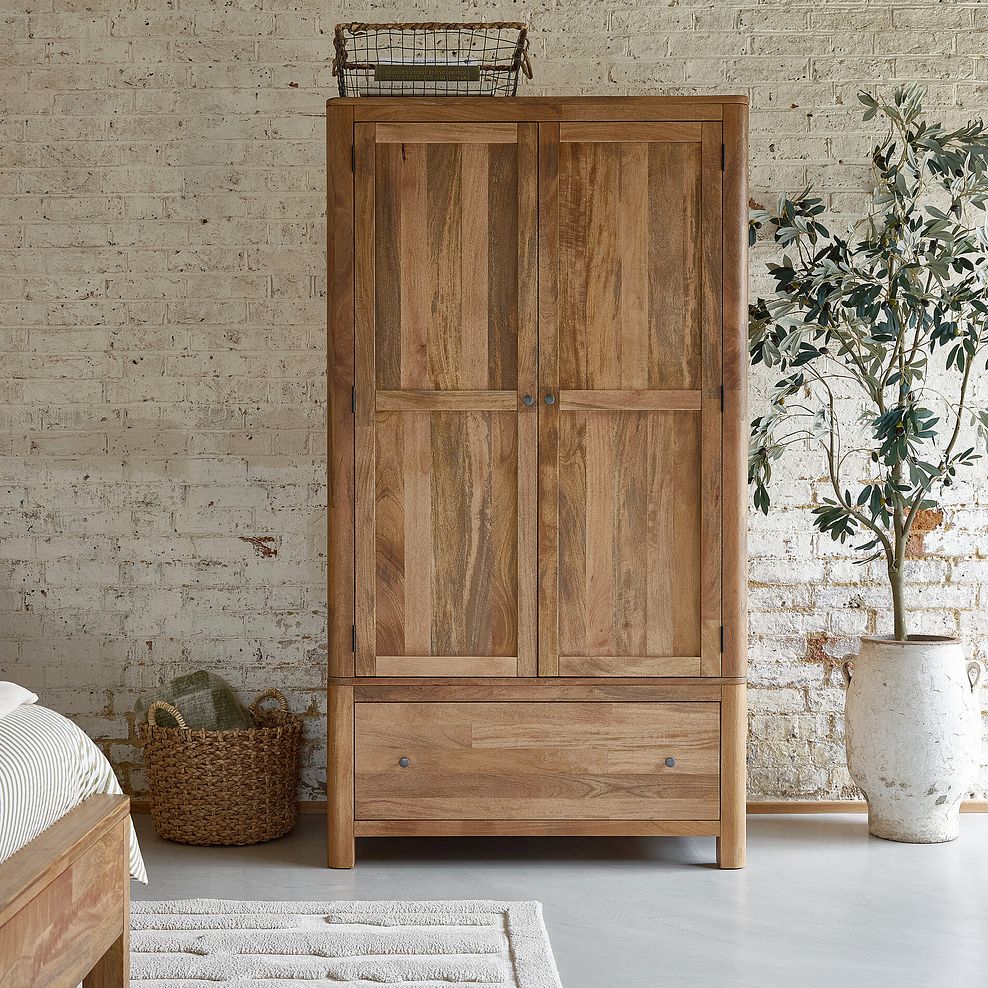 Noah Solid Mango Double Wardrobe 2