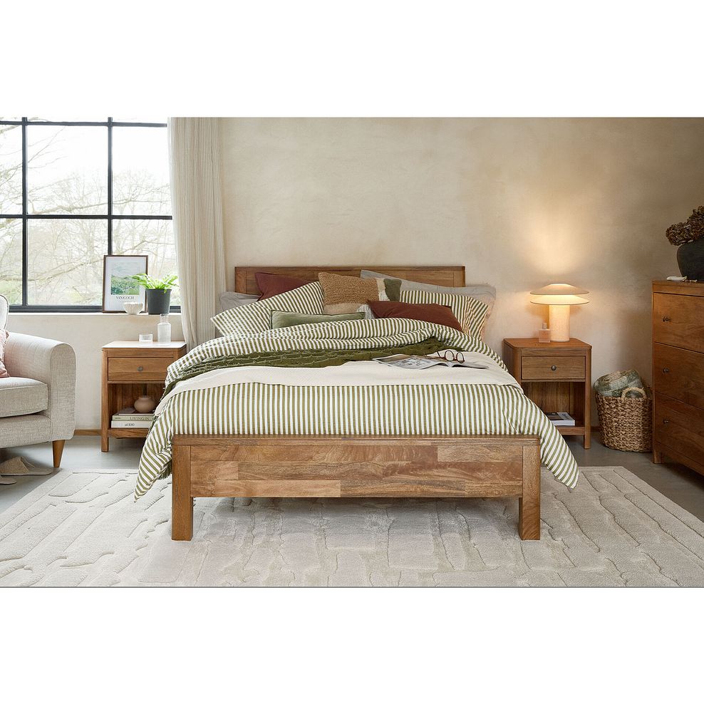 Noah Solid Mango King-size Bed 1