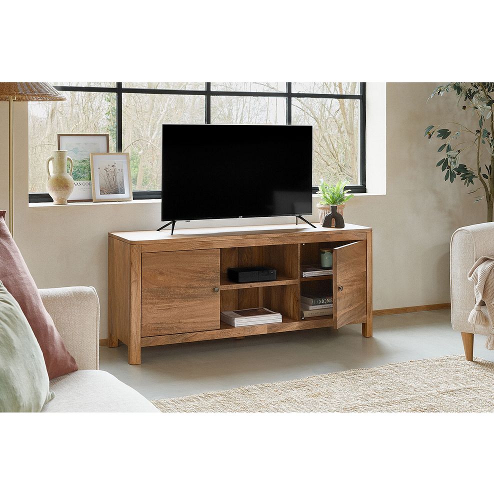 Noah Solid Mango Large TV Unit 2
