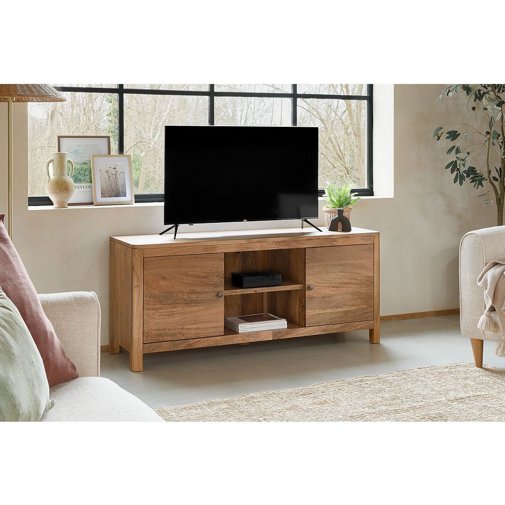 Noah Solid Mango Large TV Unit 3