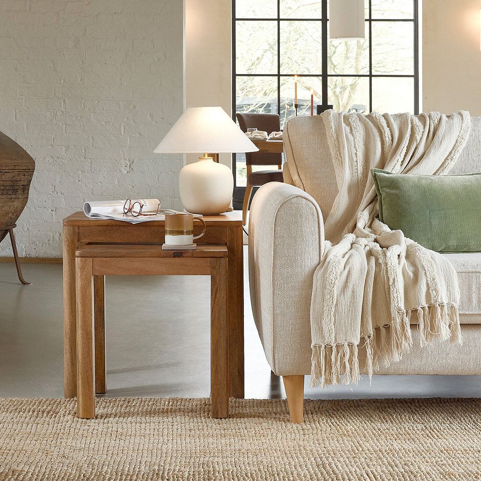 Noah Solid Mango Nest of 2 Tables 2