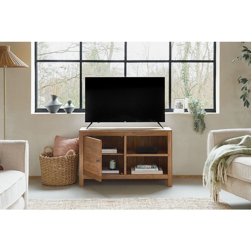 Noah Solid Mango Small TV Unit 2