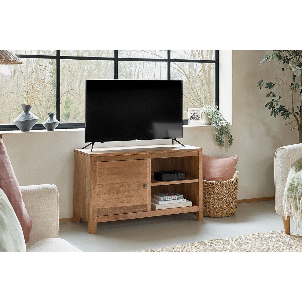 Noah Solid Mango Small TV Unit 1