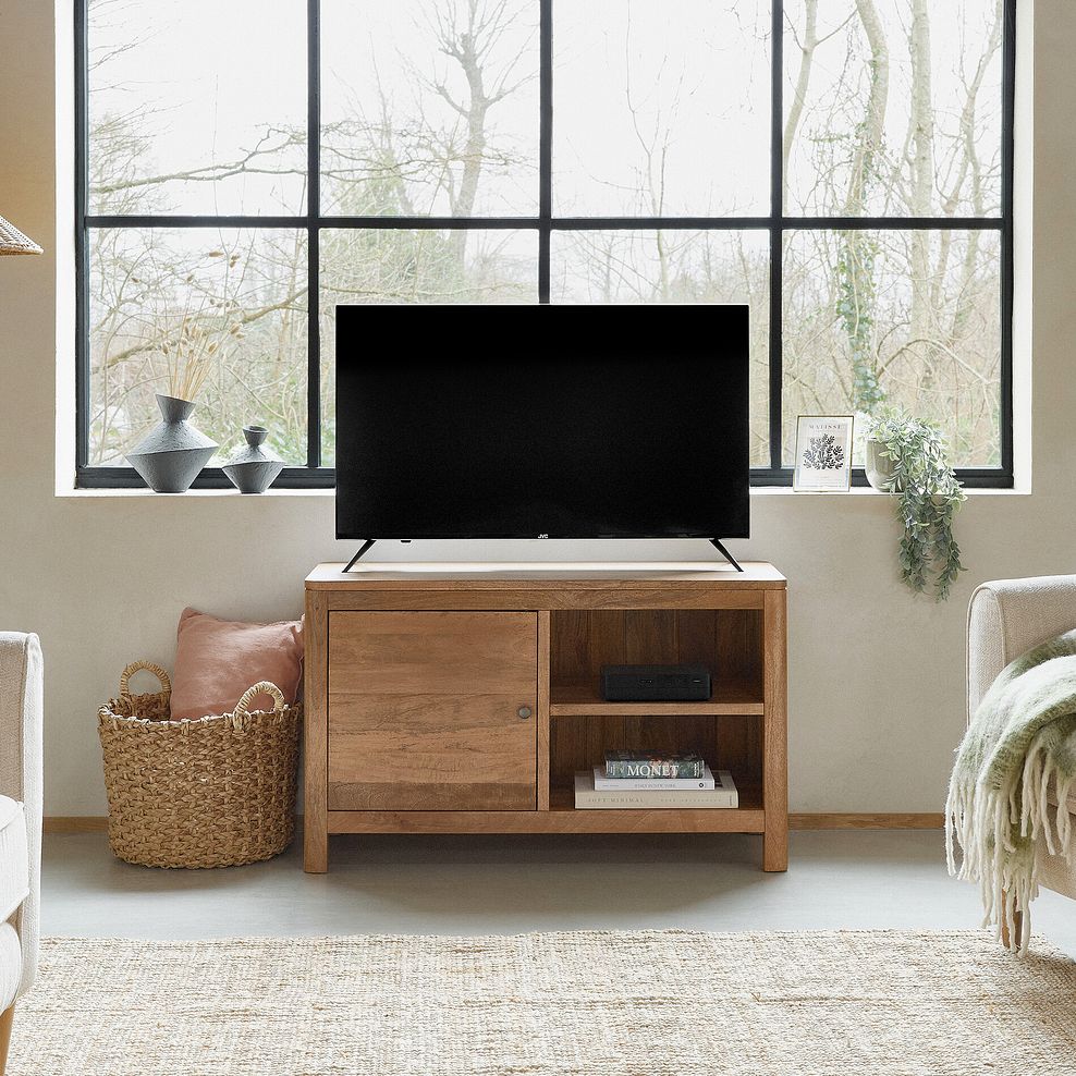Noah Solid Mango Small TV Unit 1