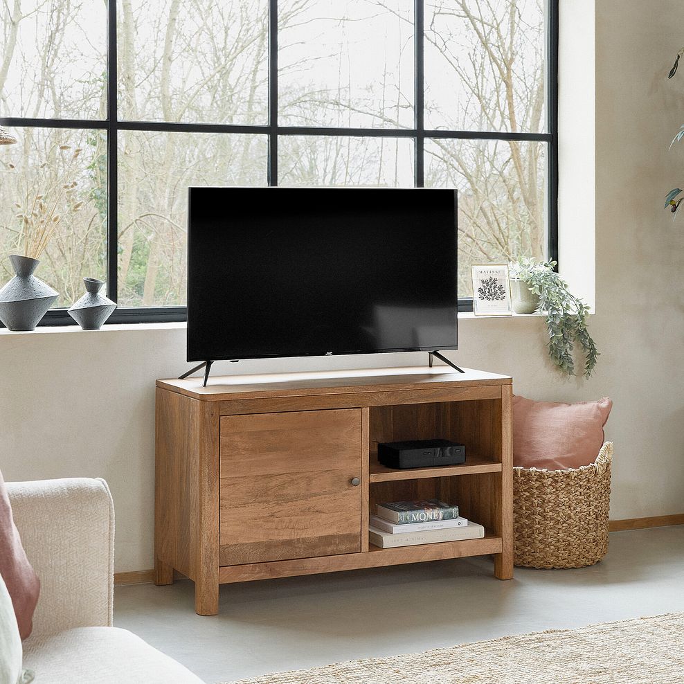 Noah Solid Mango Small TV Unit 3