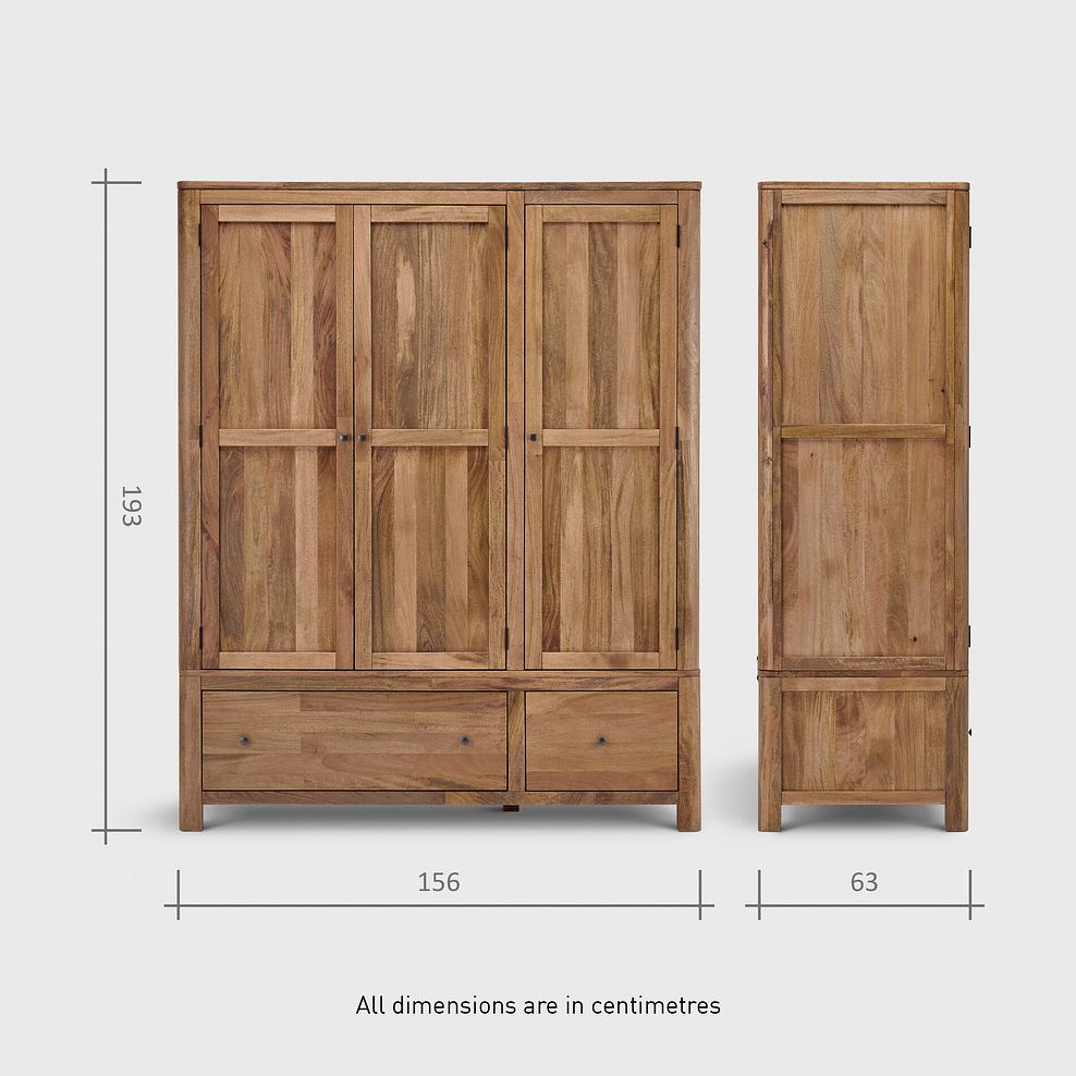 Noah Solid Mango Triple Wardrobe 18