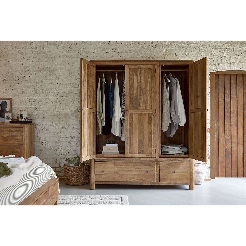 Noah Solid Mango Triple Wardrobe 3