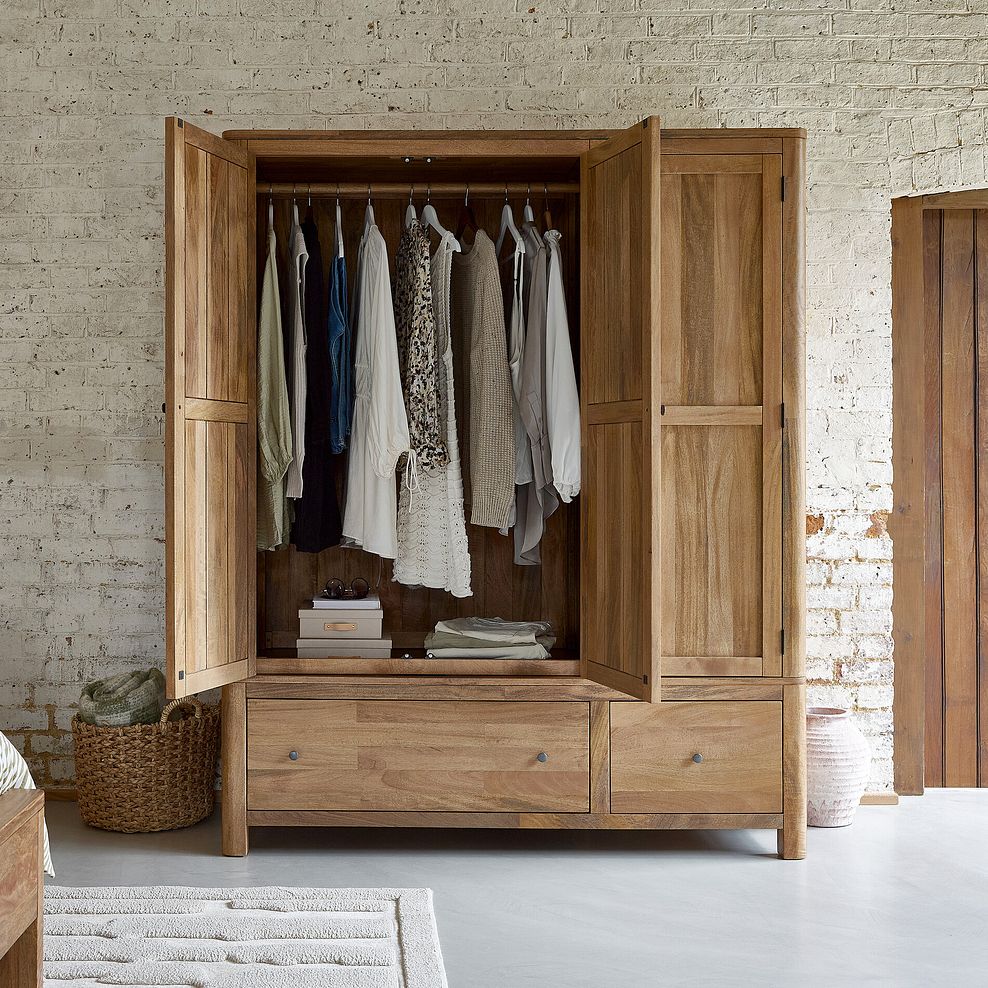 Noah Solid Mango Triple Wardrobe 3