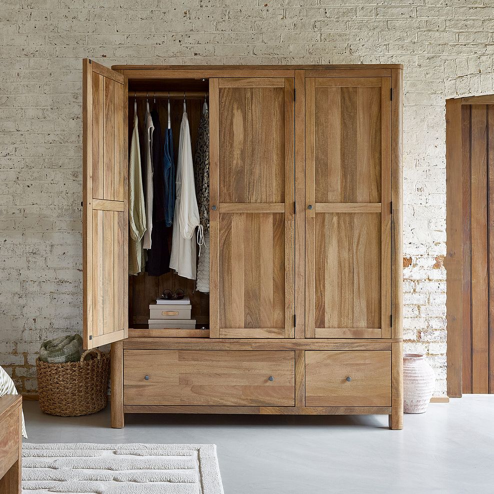 Noah Solid Mango Triple Wardrobe 2