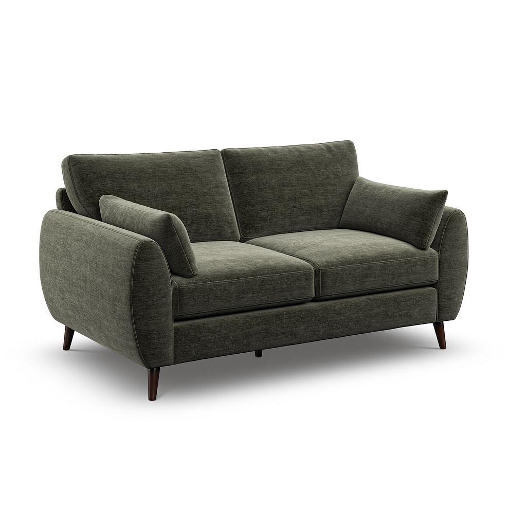 Nova 2 Seater Sofa in Canna Dark Green Fabric 1