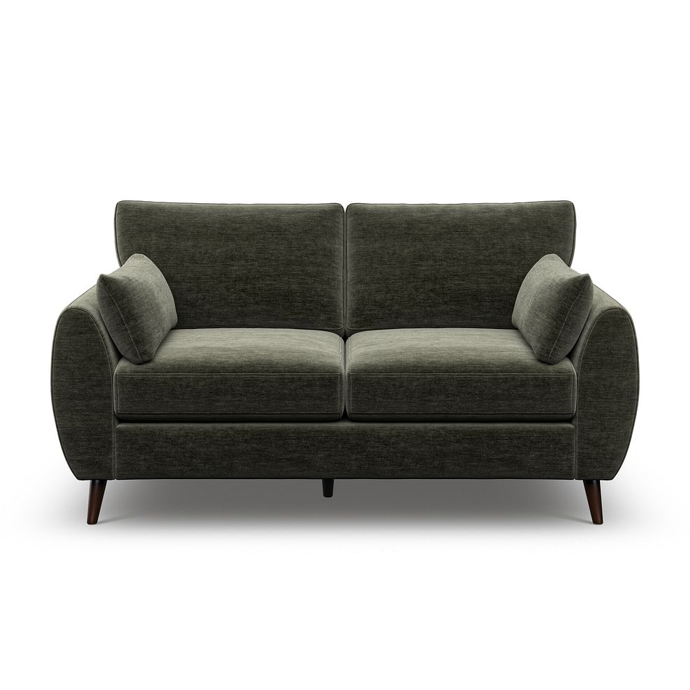 Nova 2 Seater Sofa in Canna Dark Green Fabric 2