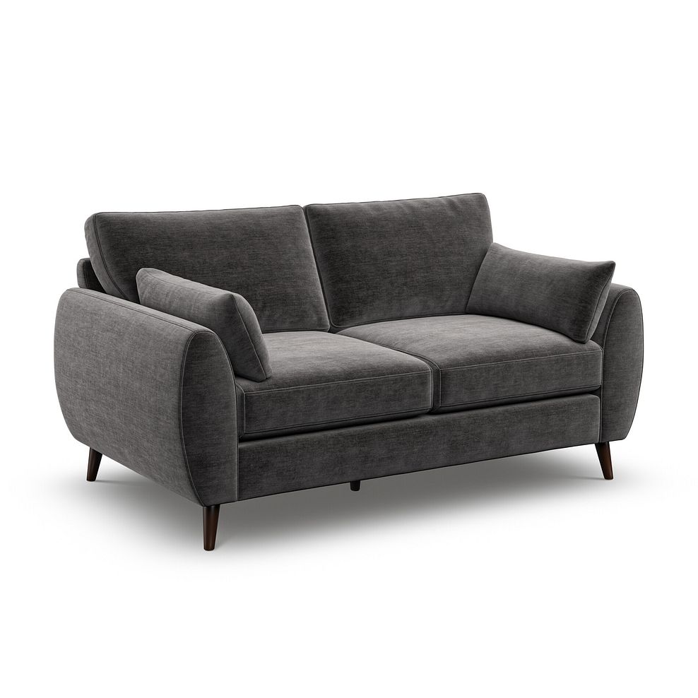 Nova 2 Seater Sofa in Canna Dark Grey Fabric 1