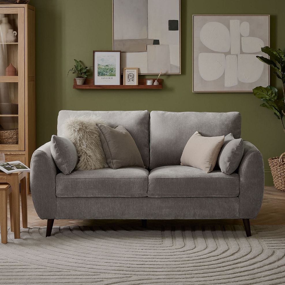 Nova 2 Seater Sofa in Canna Grey Fabric 2