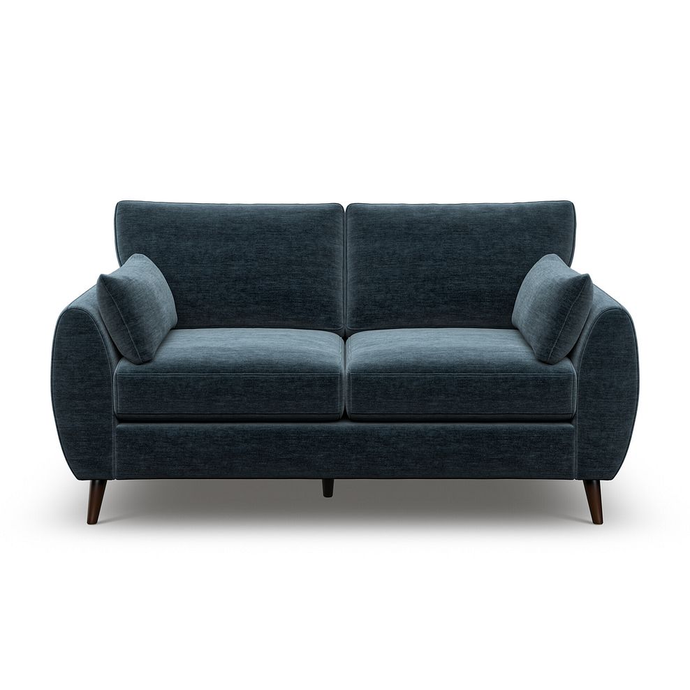 Nova 2 Seater Sofa in Canna Steel Blue Fabric 2