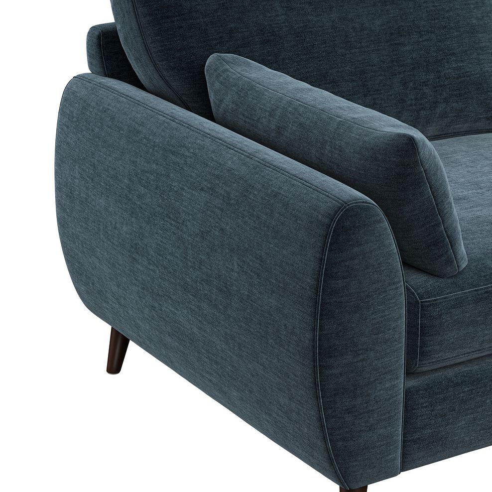 Nova 2 Seater Sofa in Canna Steel Blue Fabric 8