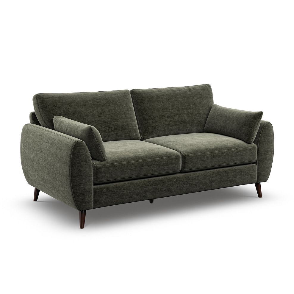 Nova 3 Seater Sofa in Canna Dark Green Fabric 5