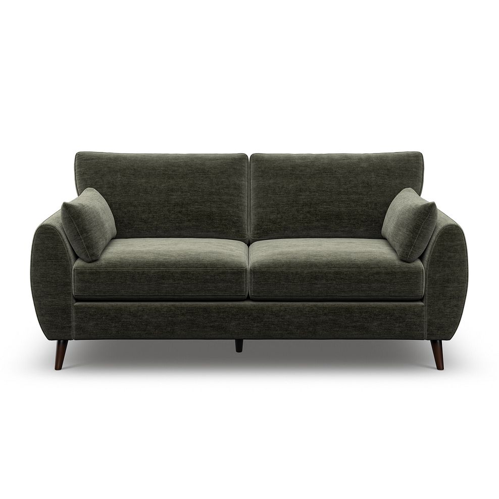 Nova 3 Seater Sofa in Canna Dark Green Fabric 6