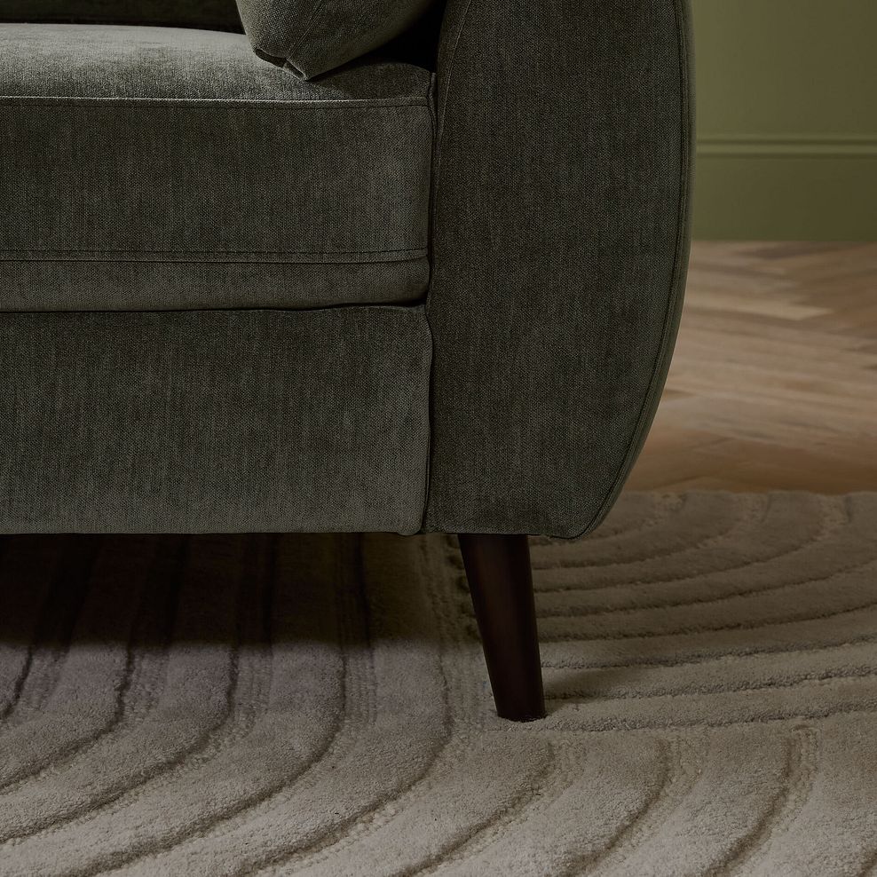 Nova 3 Seater Sofa in Canna Dark Green Fabric 3