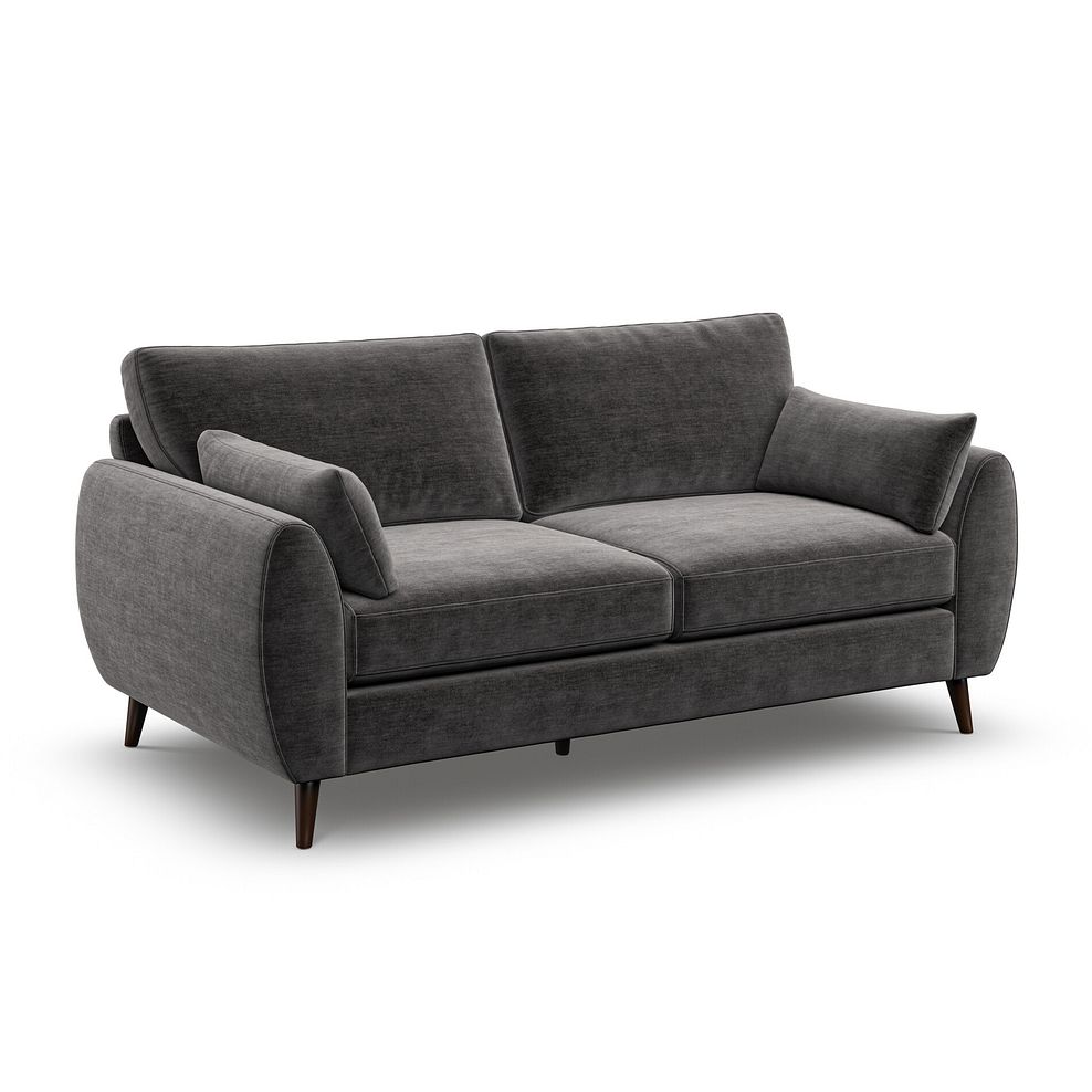 Nova 3 Seater Sofa in Canna Dark Grey Fabric 1