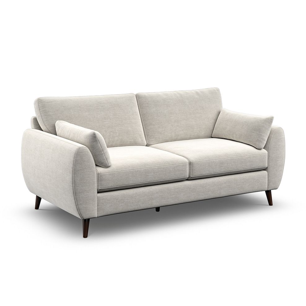 Nova 3 Seater Sofa in Canna Light Grey Fabric 1