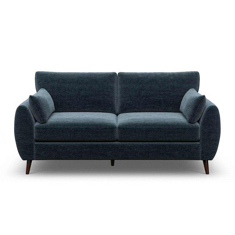 Nova 3 Seater Sofa in Canna Steel Blue Fabric 2