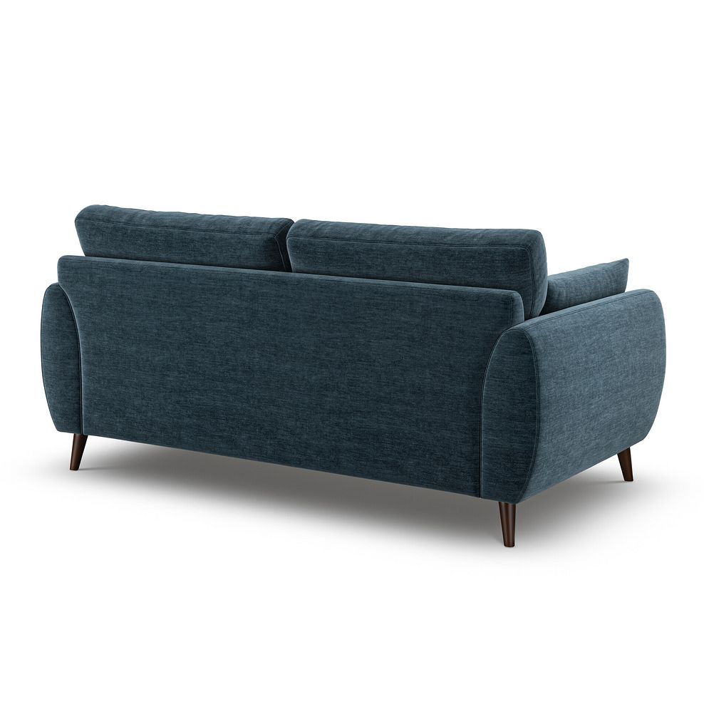 Nova 3 Seater Sofa in Canna Steel Blue Fabric 3