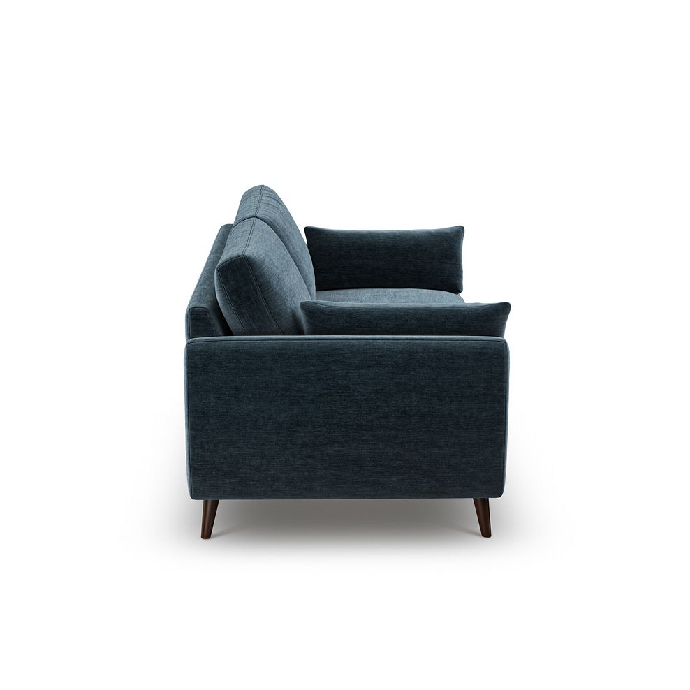 Nova 3 Seater Sofa in Canna Steel Blue Fabric 5