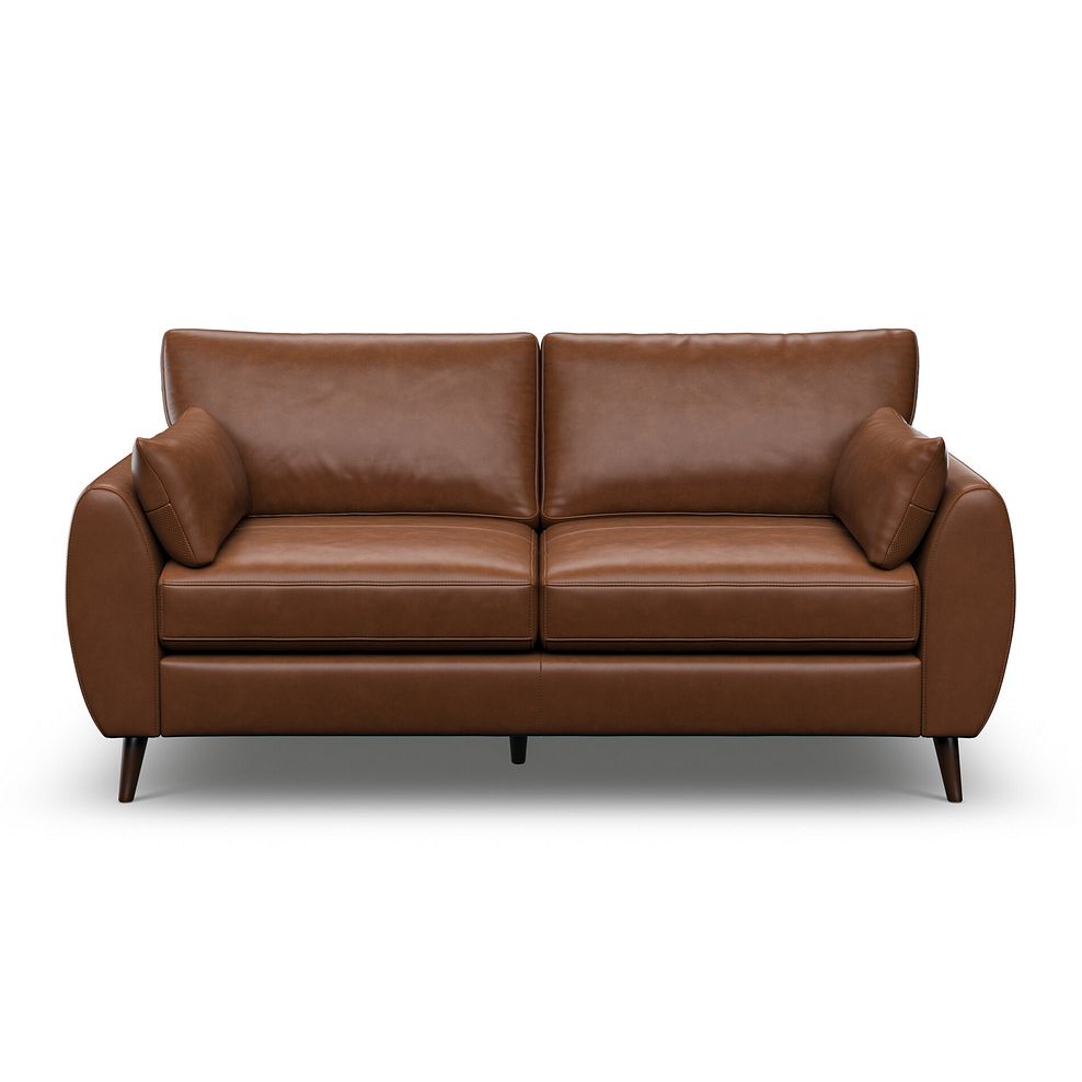 Nova 3 Seater Sofa in Chestnut Brown leather 2
