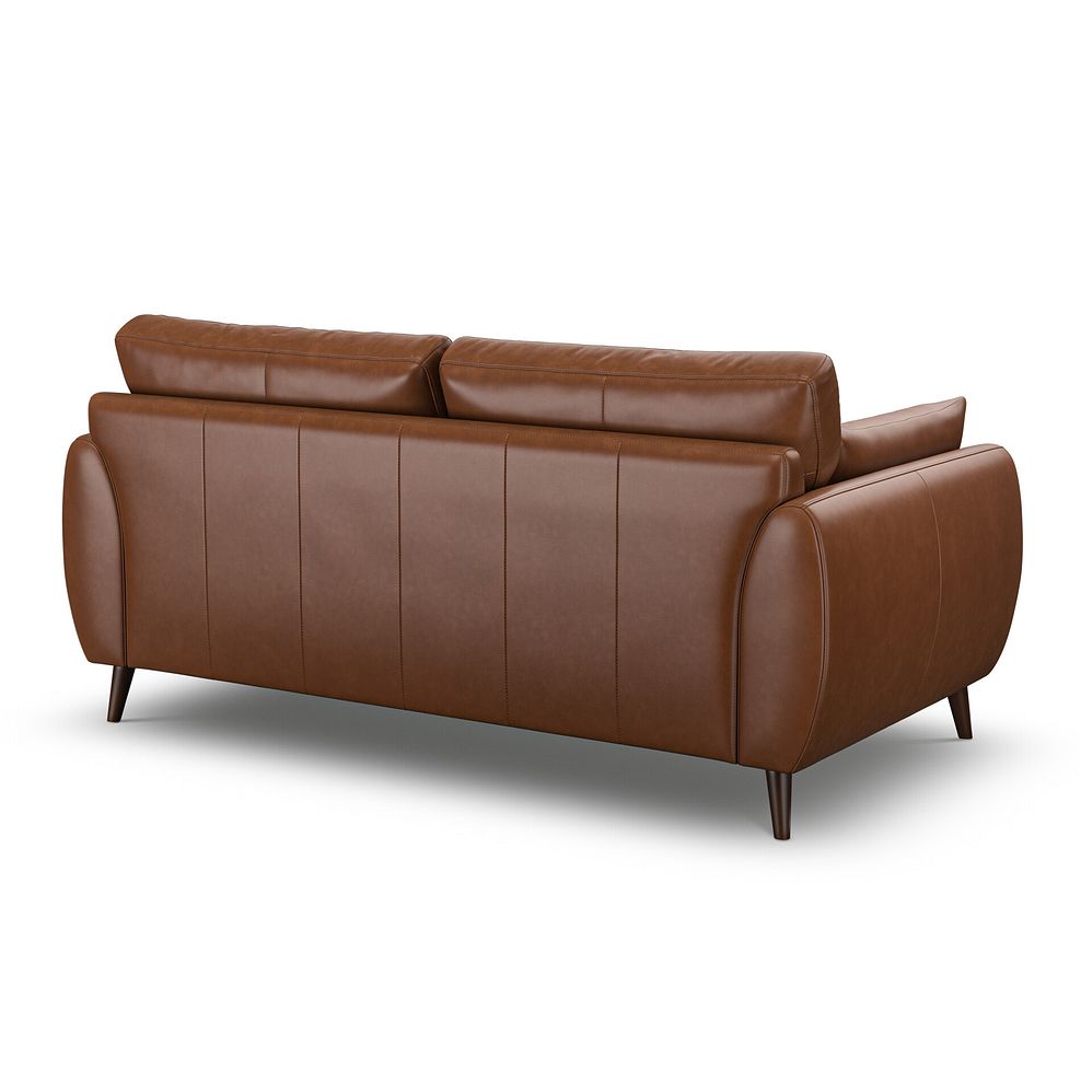 Nova 3 Seater Sofa in Chestnut Brown leather 3