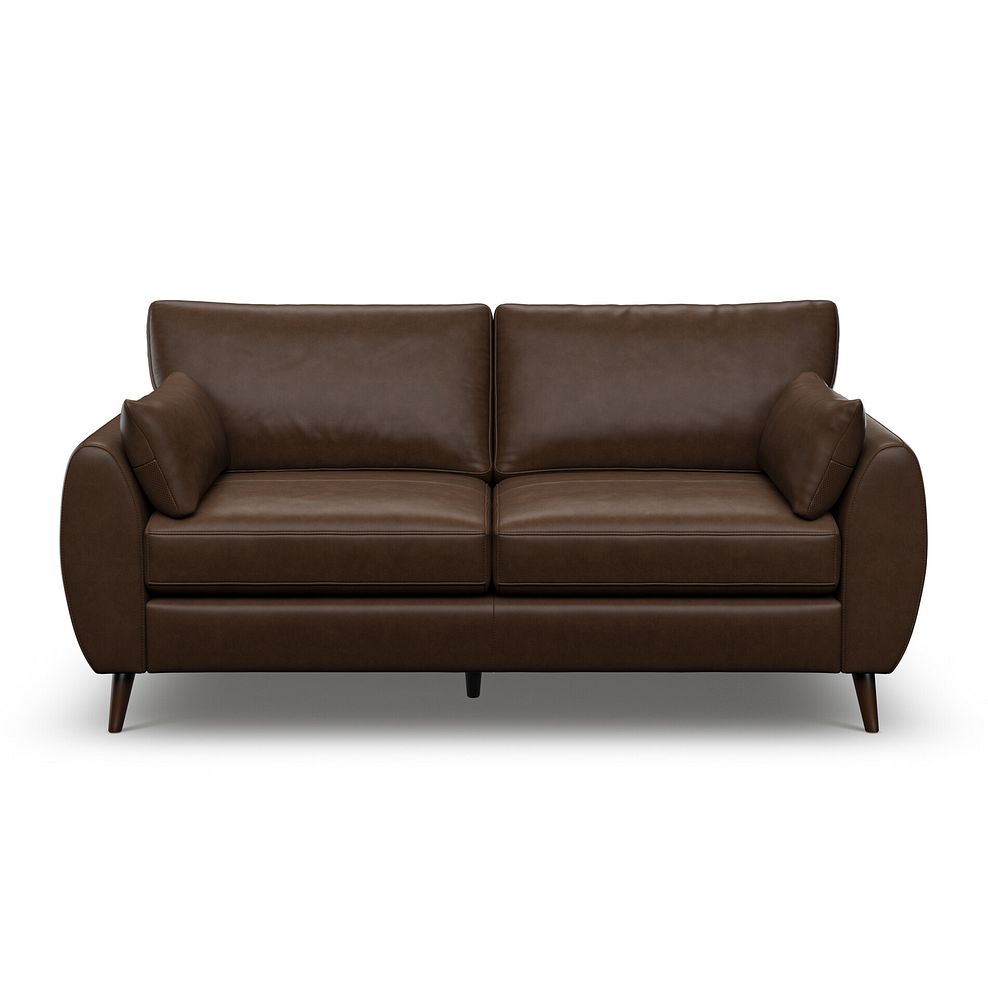 Nova 3 Seater Sofa in Dark Brown Leather 2