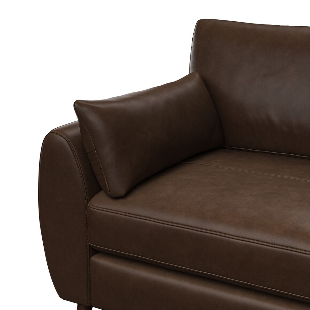 Nova 3 Seater Sofa in Dark Brown Leather 6