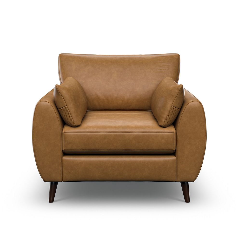 Nova Armchair in Brown Leather 2