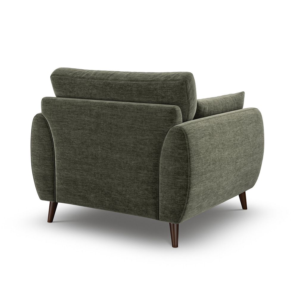 Nova Armchair in Canna Dark Green Fabric 6