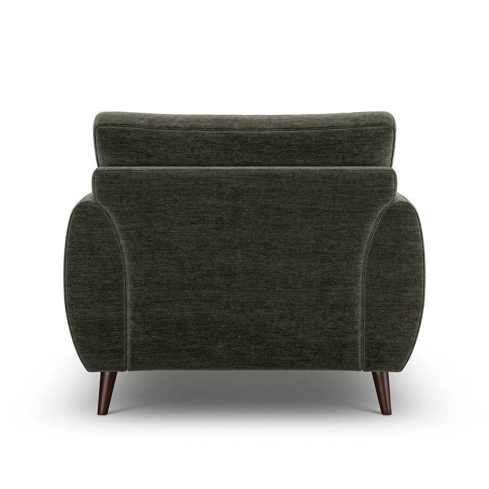Nova Armchair in Canna Dark Green Fabric 7