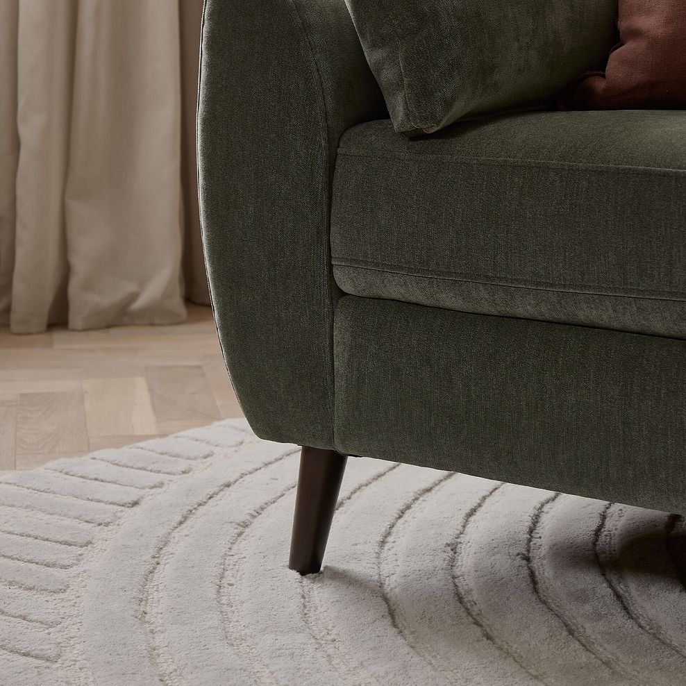 Nova Armchair in Canna Dark Green Fabric 4