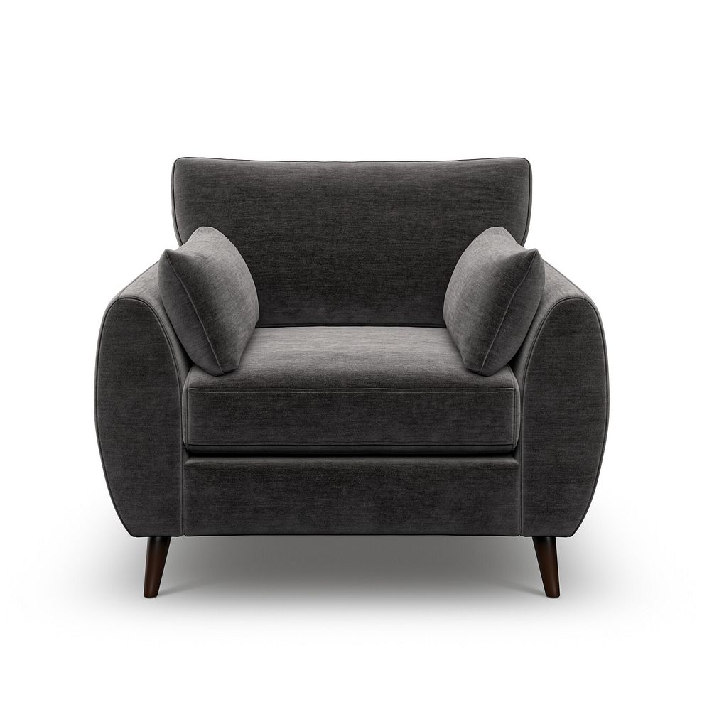 Nova Armchair in Canna Dark Grey Fabric 2