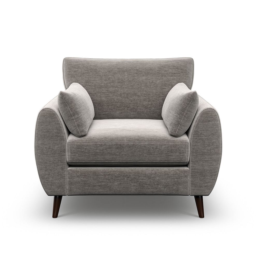 Nova Armchair in Canna Grey Fabric 2