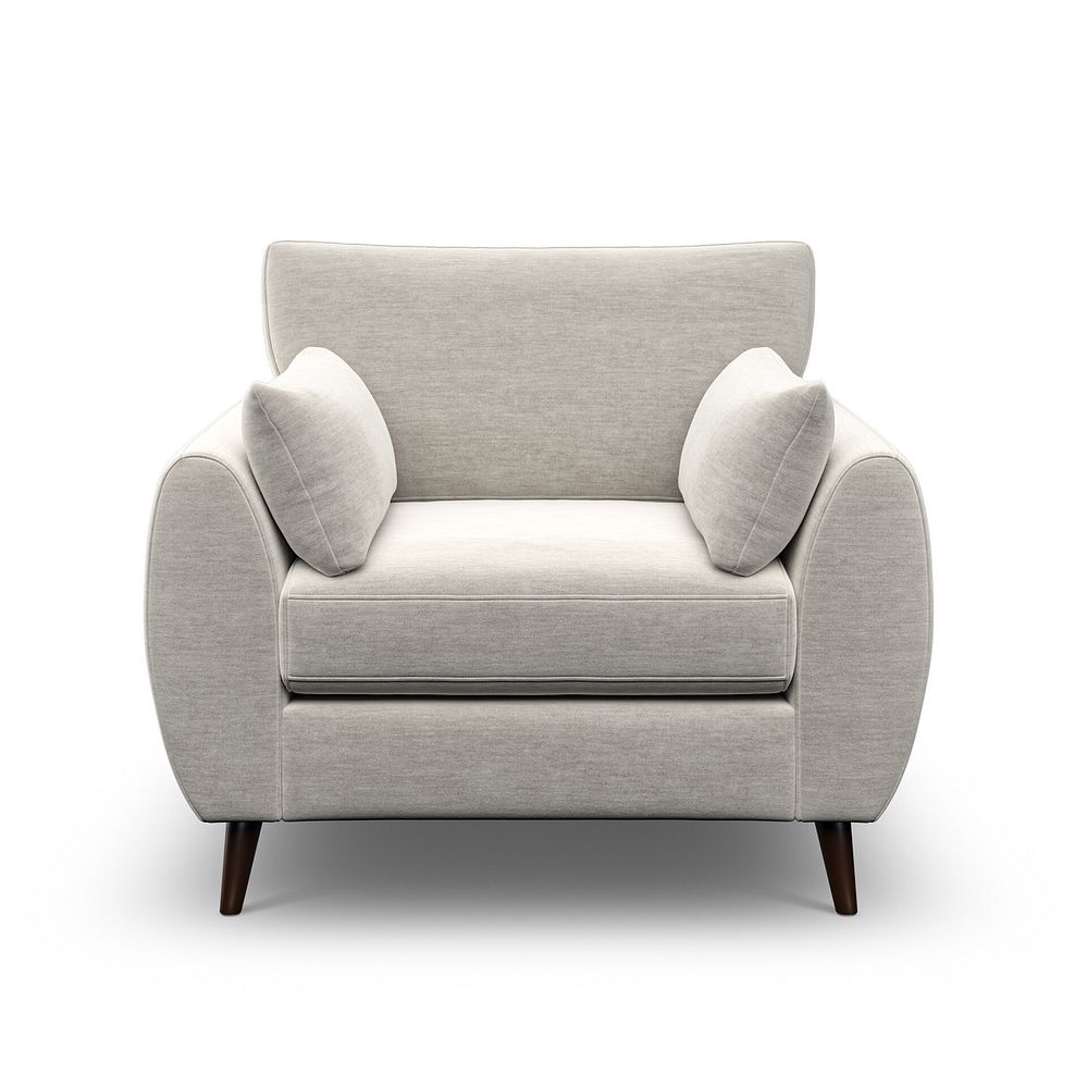 Nova Armchair in Canna Light Grey Fabric 2