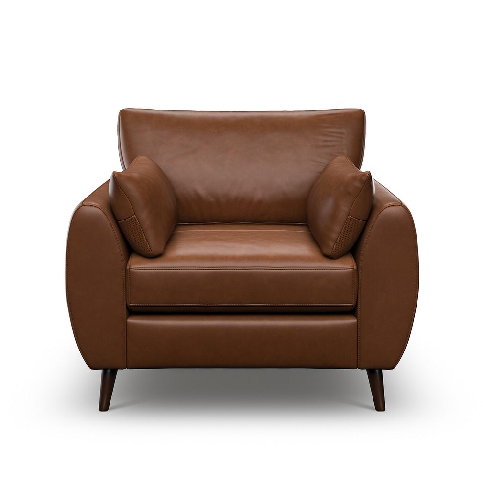 Nova Armchair in Chestnut Brown leather 5