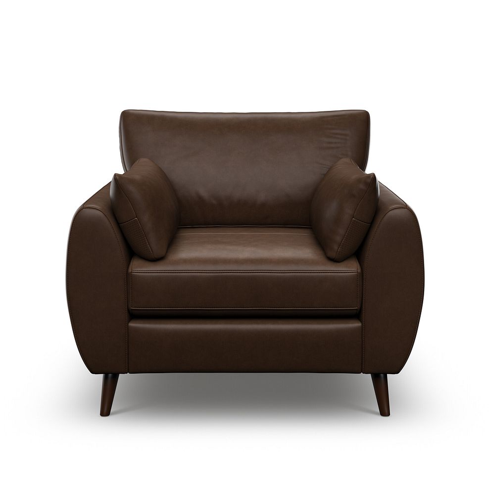 Nova Armchair in Dark Brown Leather 2
