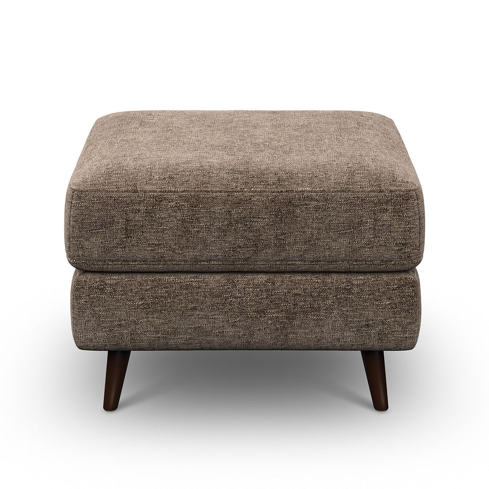 Nova Footstool in Arlan Smokestone Fabric 2