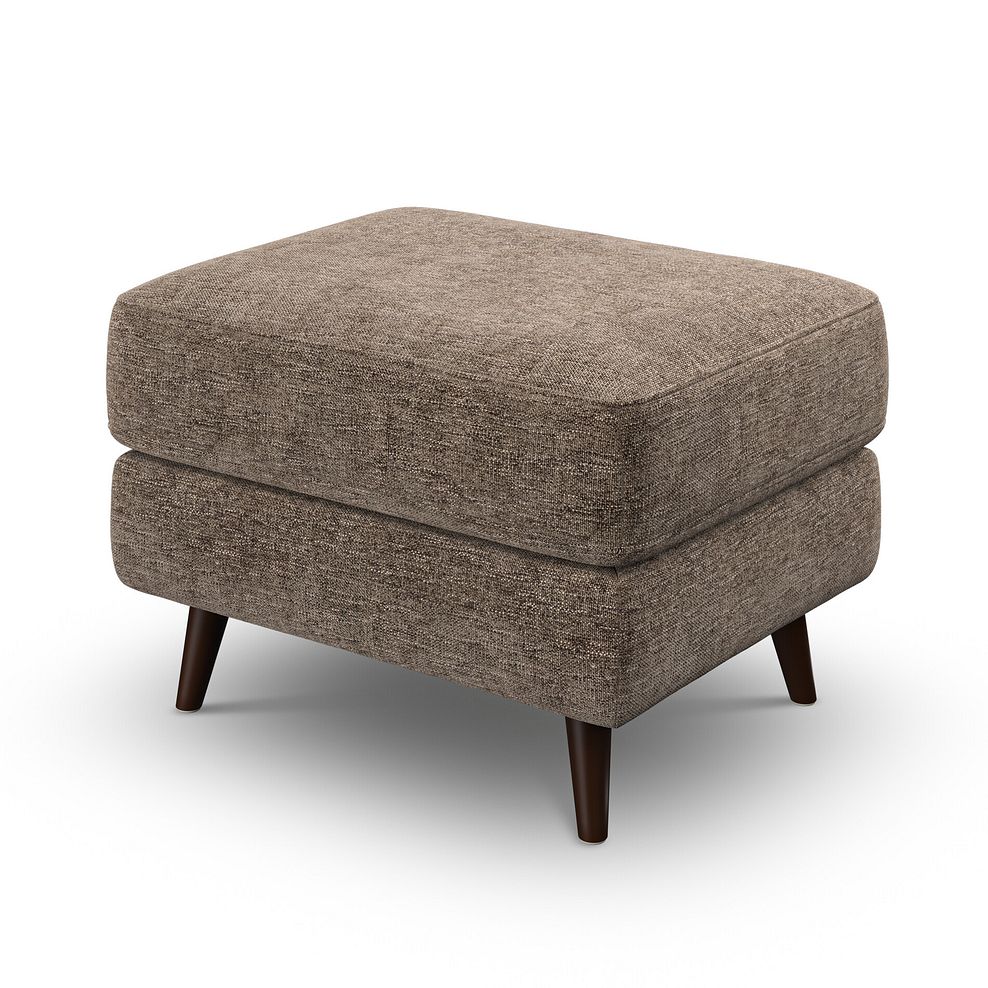 Nova Footstool in Arlan Smokestone Fabric 3
