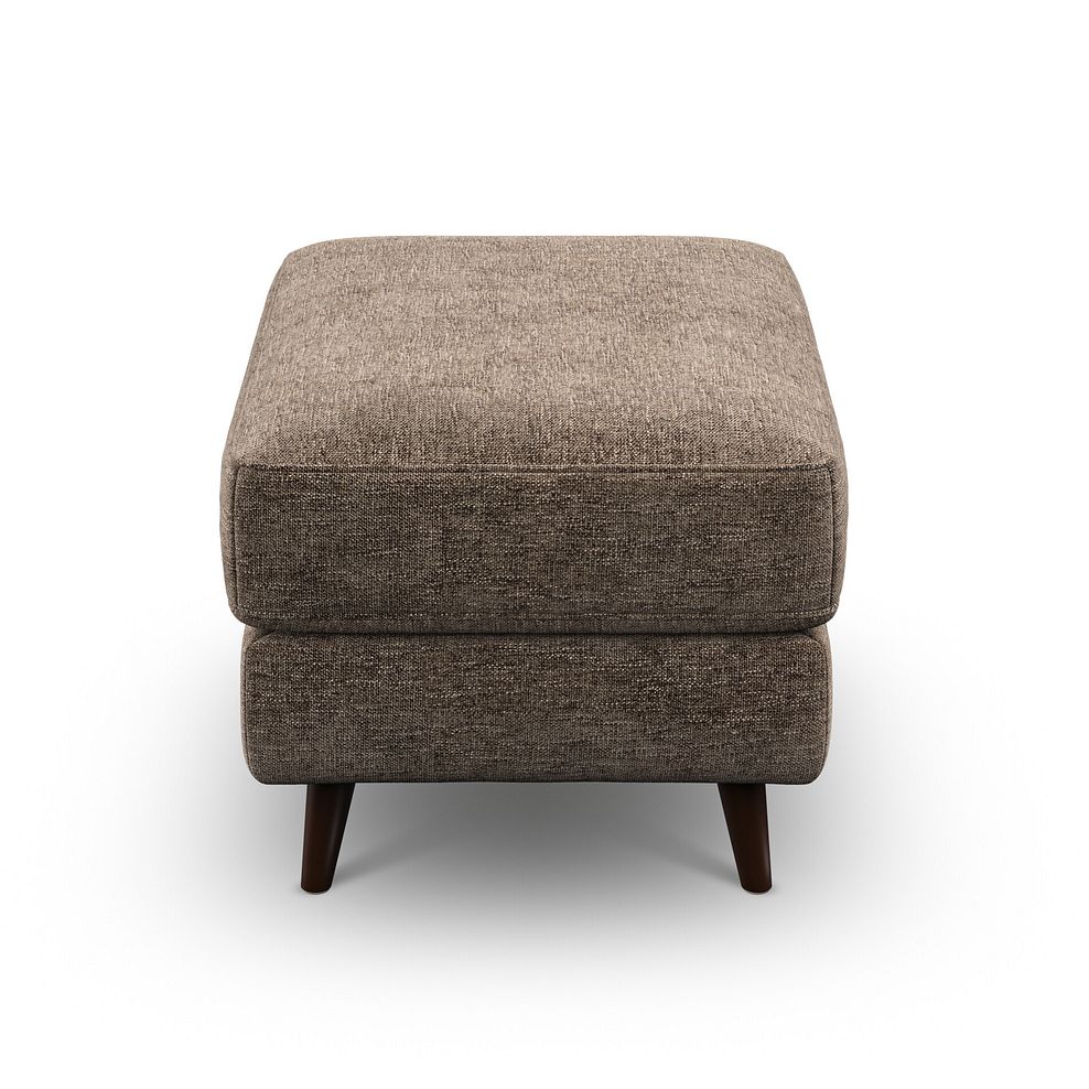 Nova Footstool in Arlan Smokestone Fabric 4