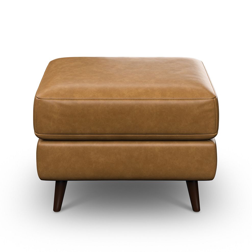 Nova Footstool in Brown Leather 2