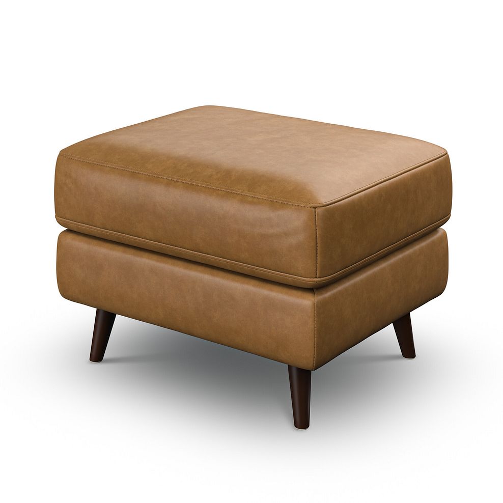 Nova Footstool in Brown Leather 3