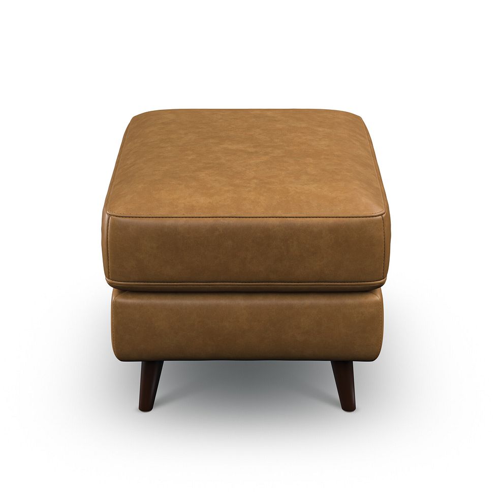 Nova Footstool in Brown Leather 4