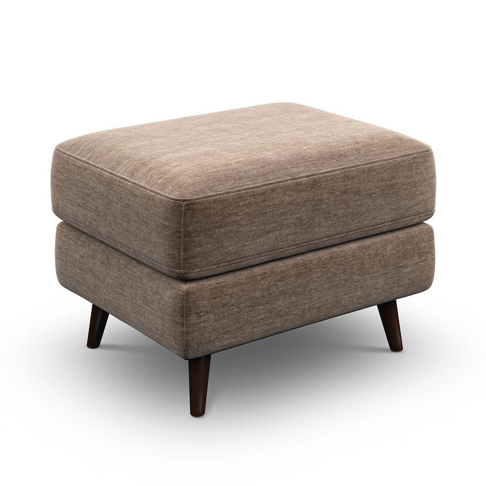 Nova Footstool in Canna Cocoa Fabric 1