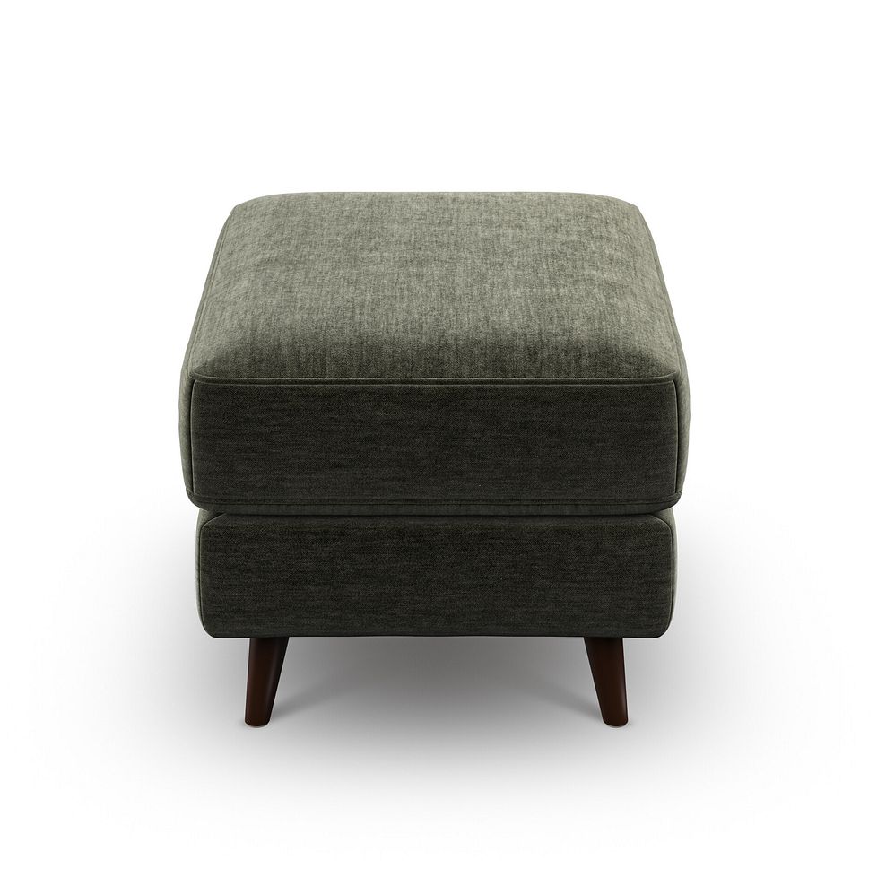 Nova Footstool in Canna Dark Green Fabric 4